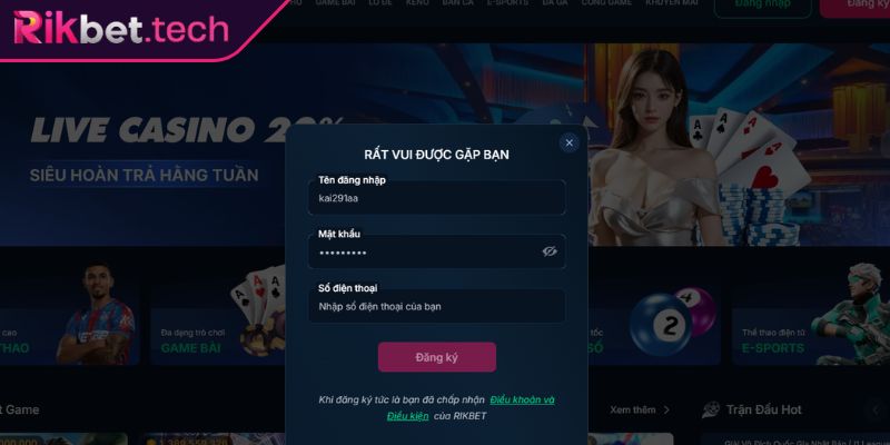 Kiểm tra điều kiện đăng ký Rikbet