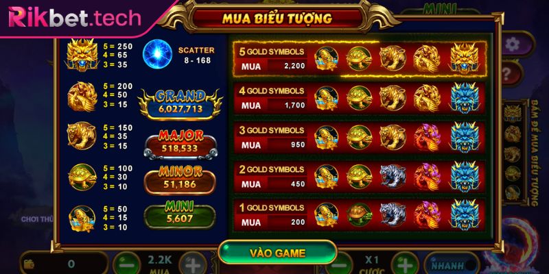 Giới thiệu game nổ hũ tứ linh Rikbet
