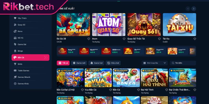 Khám phá game Bắn Cá VIP RIKBET
